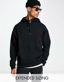 エイソス ASOS DESIGN oversized hoodie in black メンズ