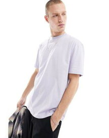 エイソス ASOS DESIGN relaxed fit crew neck t-shirt in lilac メンズ