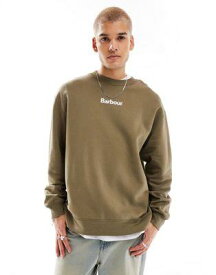 バブアー Barbour x ASOS Avalon oversized sweatshirt in khaki メンズ