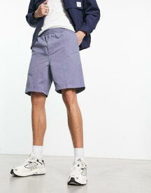 カーハート Carhartt WIP flint regular carpenter shorts in blue メンズ