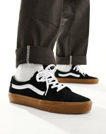 バンズ Vans SK8-Low trainers in black and gum メンズ