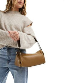 エイソス ASOS DESIGN slouch shoulder bag with stud detail in brown レディース