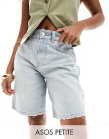 ASOS Petite エイソス ASOS DESIGN Petite denim bermuda short on lightwash blue レディース