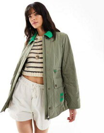 バブアー Barbour x ASOS Kaz quilted jacket in dusty olive レディース