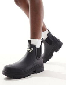 バブアー Barbour Nimbus chunky wellington boots in black exclusive to asos レディース
