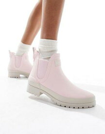 バブアー Barbour Mallow short wellington boots in light pink exclusive to asos レディース