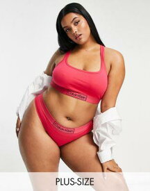 カルバンクライン Calvin Klein Plus Size Reimagined heritage bikini style brief in hot pink レディース