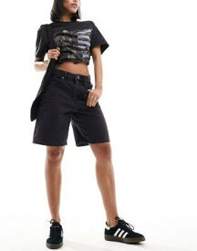 Cotton:On Cotton On super baggy denim longline shorts in graphite レディース