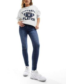 True Religion halle high rise skinny jeans in mid blue レディース