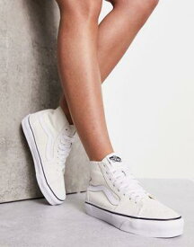 バンズ Vans SK8-Hi tapered trainers in off white レディース