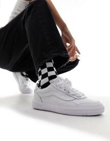 バンズ Vans Cruze leather trainers in white レディース