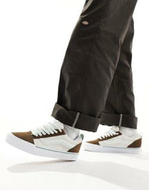 バンズ Vans Knu Skool trainers in off white and brown レディース