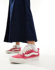 バンズ Vans Knu Skool trainers in pink and white レディース