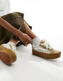 バンズ Vans Knu Stack trainers in tan and gum レディース