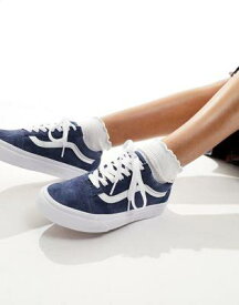 バンズ Vans Old Skool trainers in dark blue suede レディース