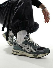 アシックス Asics Gel-NYC unisex trainers in black and cement grey メンズ