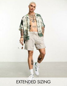 エイソス ASOS DESIGN oversized shirt in green paisley bandana print メンズ