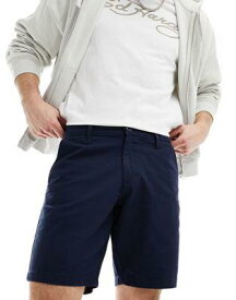 エイソス ASOS DESIGN slim stretch chino shorts in navy メンズ