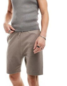 エイソス ASOS DESIGN skinny fit shorts in brown メンズ