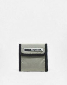 エイソス ASOS DESIGN skate style wallet in textured grey with badge メンズ