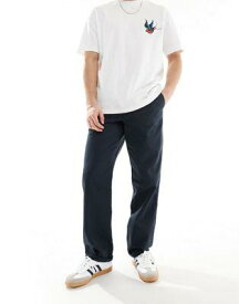 エイソス ASOS DESIGN relaxed chino in washed navy メンズ