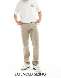 エイソス ASOS DESIGN straight chino in washed beige メンズ