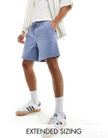 エイソス ASOS DESIGN wide chino shorts in blue メンズ