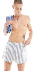 Calvin Klein カルバンクライン Calvin klein boxer shorts in light blue stripe メンズ