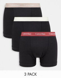 カルバンクライン Calvin Klein ASOS Exclusive 3 pack modern cotton trunks in multi メンズ