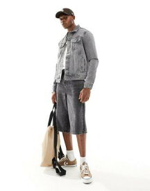 ルック New Look denim jacket in grey メンズ