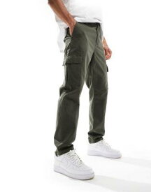 ルック New Look cargo trousers in khaki メンズ