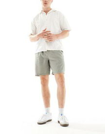 ルック New Look linen blend pull on shorts in khaki メンズ