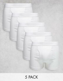 ウイークデイ Weekday Johnny 5 pack boxer set in white メンズ