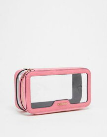 アクセサライズ Accessorize makeup and washbag in clear and pink レディース