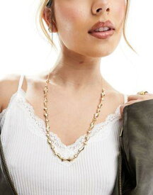 アクセサライズ Accessorize wavey necklace in gold レディース