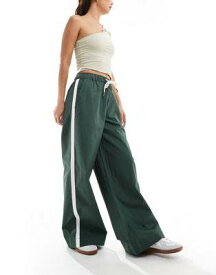 エイソス ASOS DESIGN sporty pull on trouser in green レディース