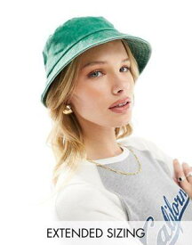 エイソス ASOS DESIGN bucket hat in washed green レディース