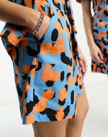 エイソス ASOS MADE IN KENYA unisex boxy shorts in bright animal print ユニセックス