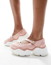バッファロー Buffalo Binary Ballet flat sandals in pink レディース