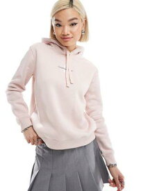 カルバンクライン Calvin Klein Jeans monologo regular hoodie in pink レディース