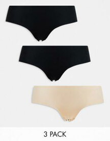 Cotton:On Cotton On invisible boyleg brief 3 pack frappe black レディース