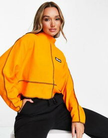 エレッセ ellesse sweatshirt with contrast stitching in orange レディース