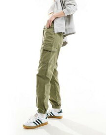 ルック New Look cuffed cargo trouser in khaki レディース
