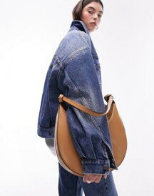 トップショップ Topshop Stella scoop shoulder bag with knot detail in tan レディース
