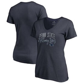 ファナティクス ブランド Women's Fanatics Branded Navy Penn State Nittany Lions Graceful V-Neck T-Shirt レディース
