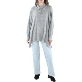 Coin 1804 Womens Gray Pocket Knit Casual Pullover Top Shirt O/S レディース