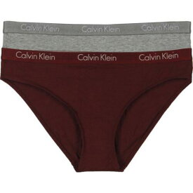 カルバンクライン Calvin Klein Womens Gray 2PK Logo Underwear Bikini Panty L レディース