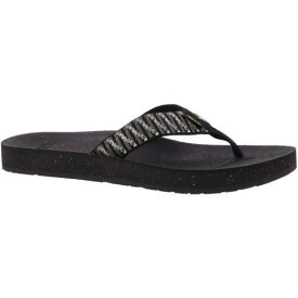 テバ Teva Womens Reflip Black Slip On Flip-Flops Shoes 10 Medium (B M) レディース