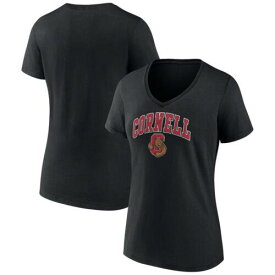 ファナティクス ブランド Women's Fanatics Branded Black Cornell Big Red Campus V-Neck T-Shirt レディース
