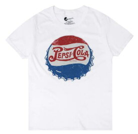 Pepsi Cola Men's Officially Licensed Bottle Cap Print Retro Vintage Tee T-Shirt メンズ
